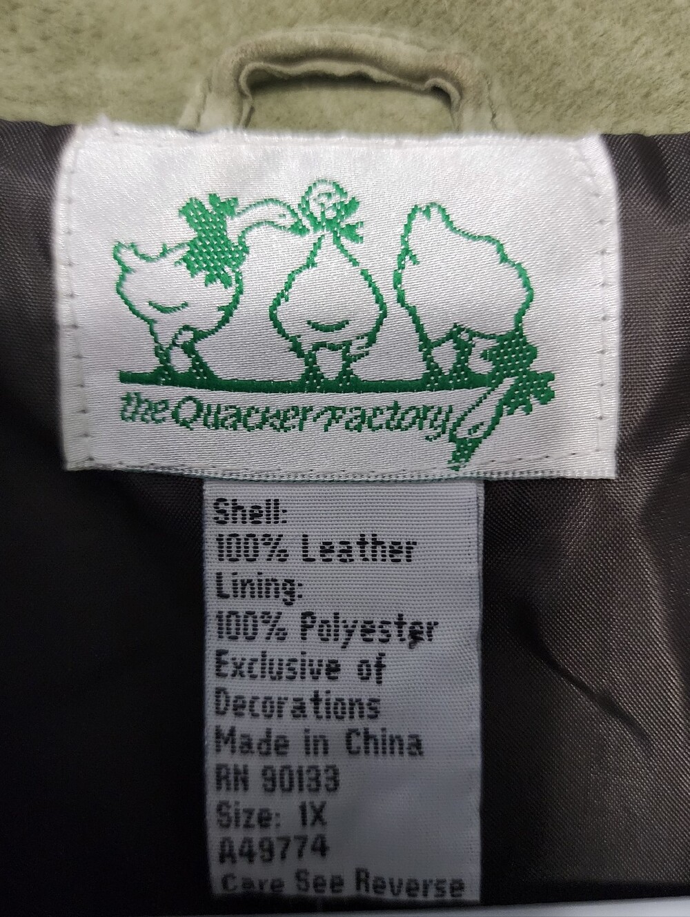 Leather Quacker Factory Pumpkin Embroidered Zip Up Jacket New With Tags Size 1X - Picture 10 of 11